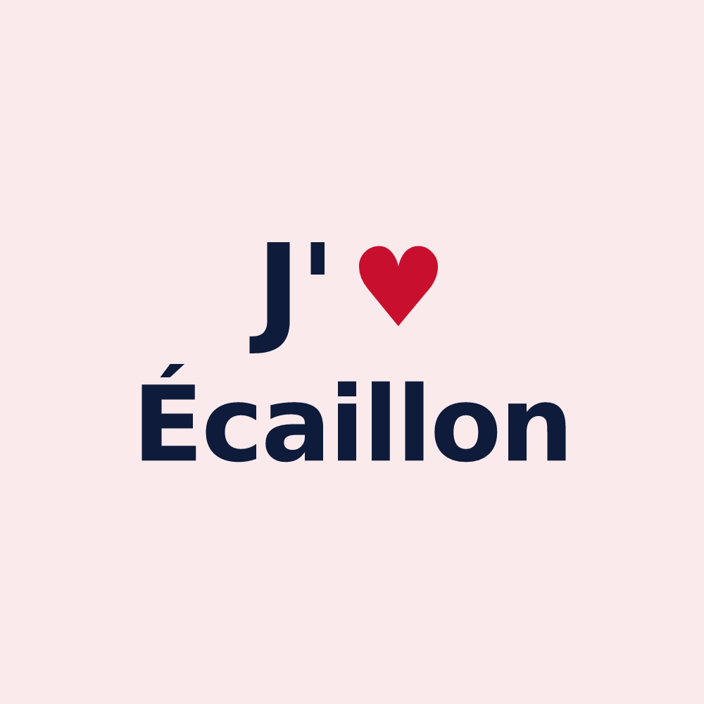 Magnet personnalisé Écaillon — design J'aime Écaillon