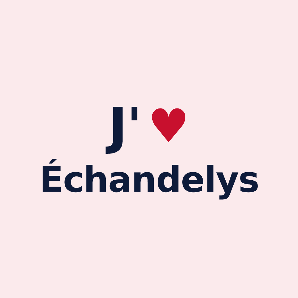 Magnet personnalisé Échandelys — design J'aime Échandelys