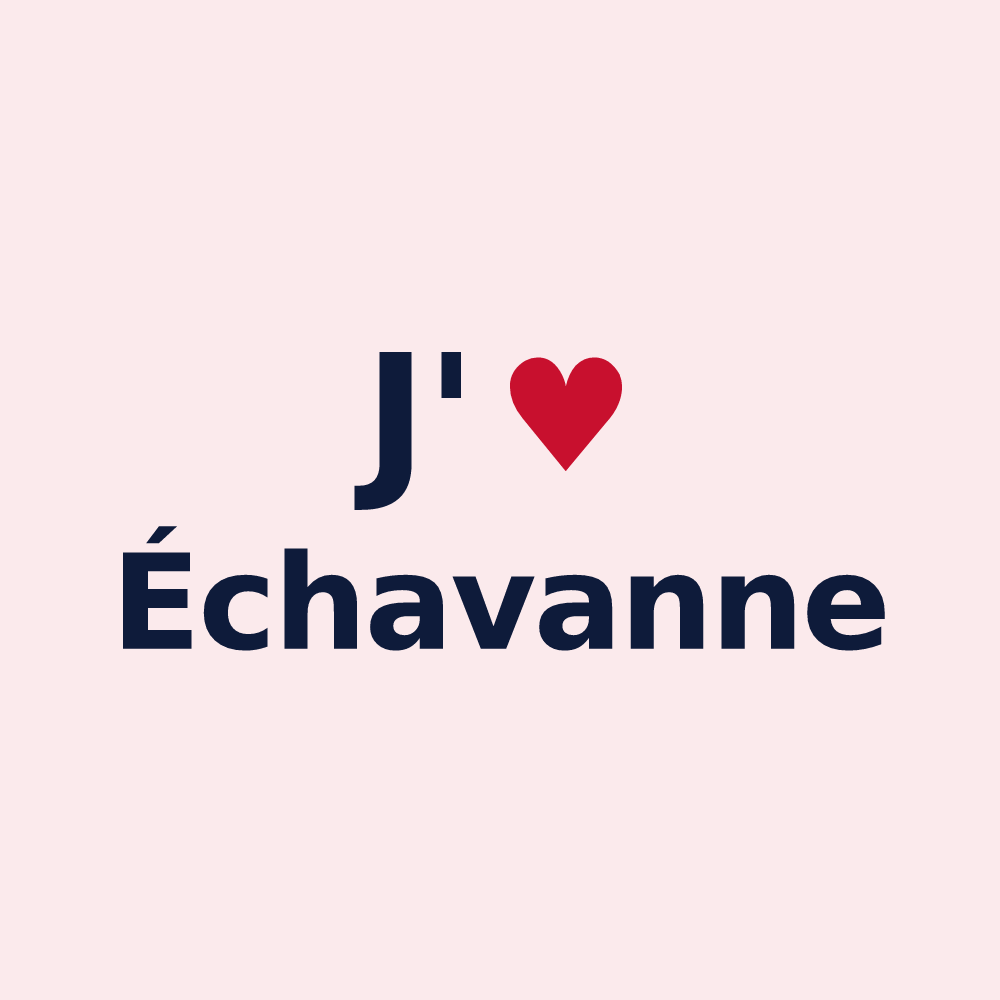 Magnet personnalisé Échavanne — design J'aime Échavanne