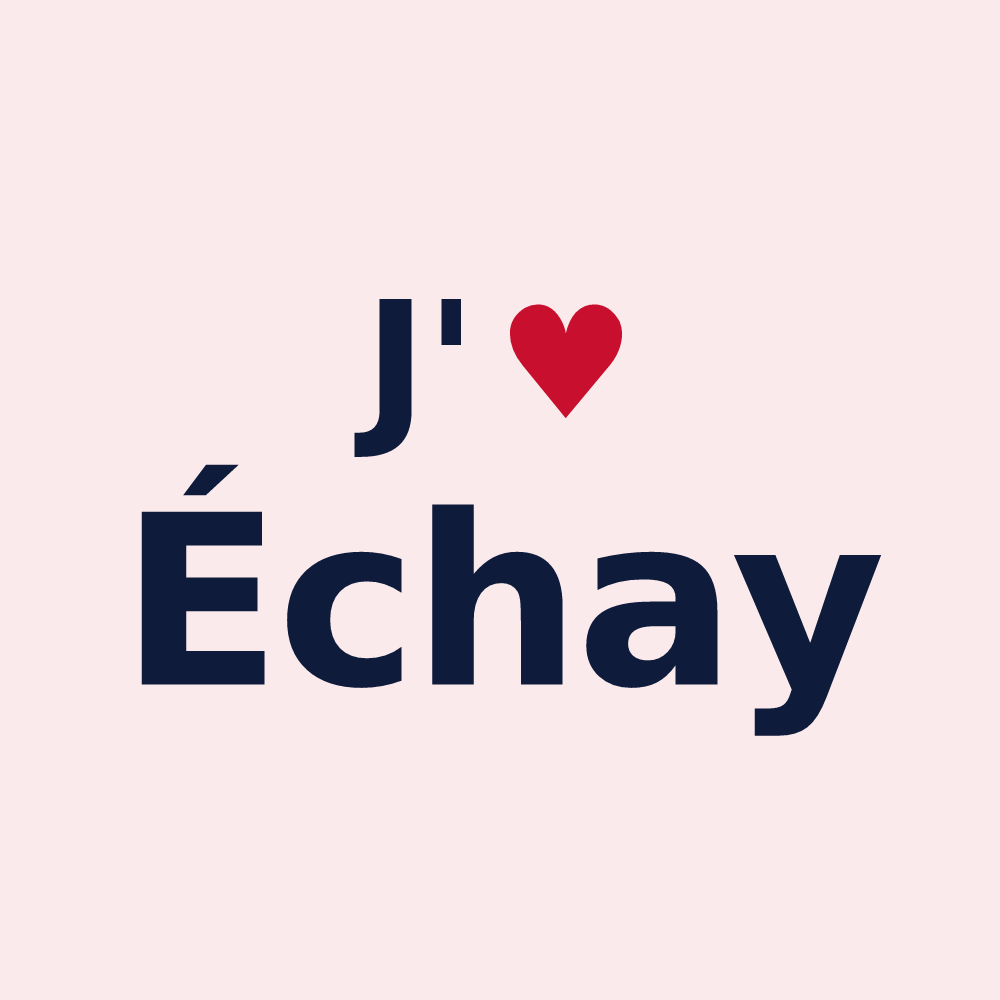 Magnet personnalisé Échay — design J'aime Échay