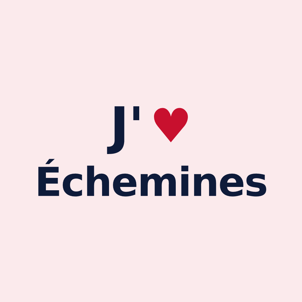 Magnet personnalisé Échemines — design J'aime Échemines