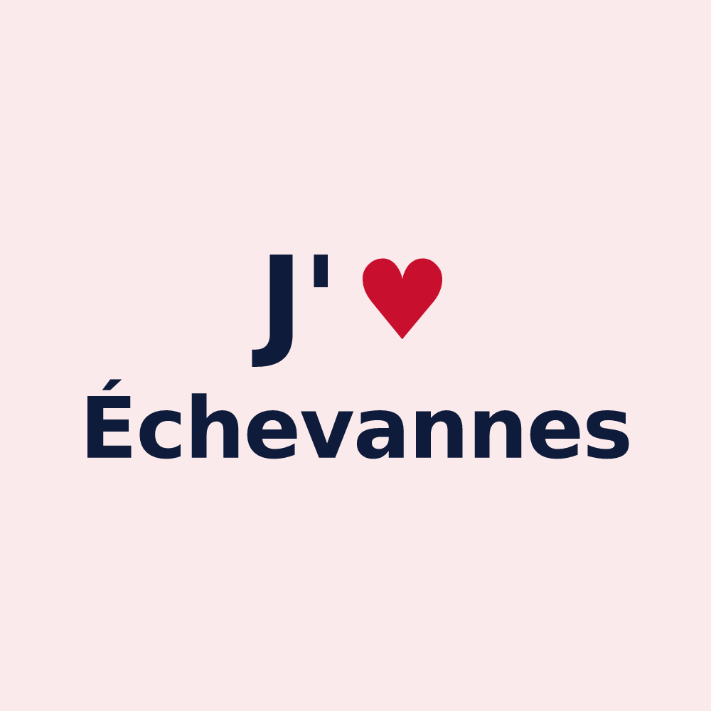 Magnet personnalisé Échevannes — design J'aime Échevannes