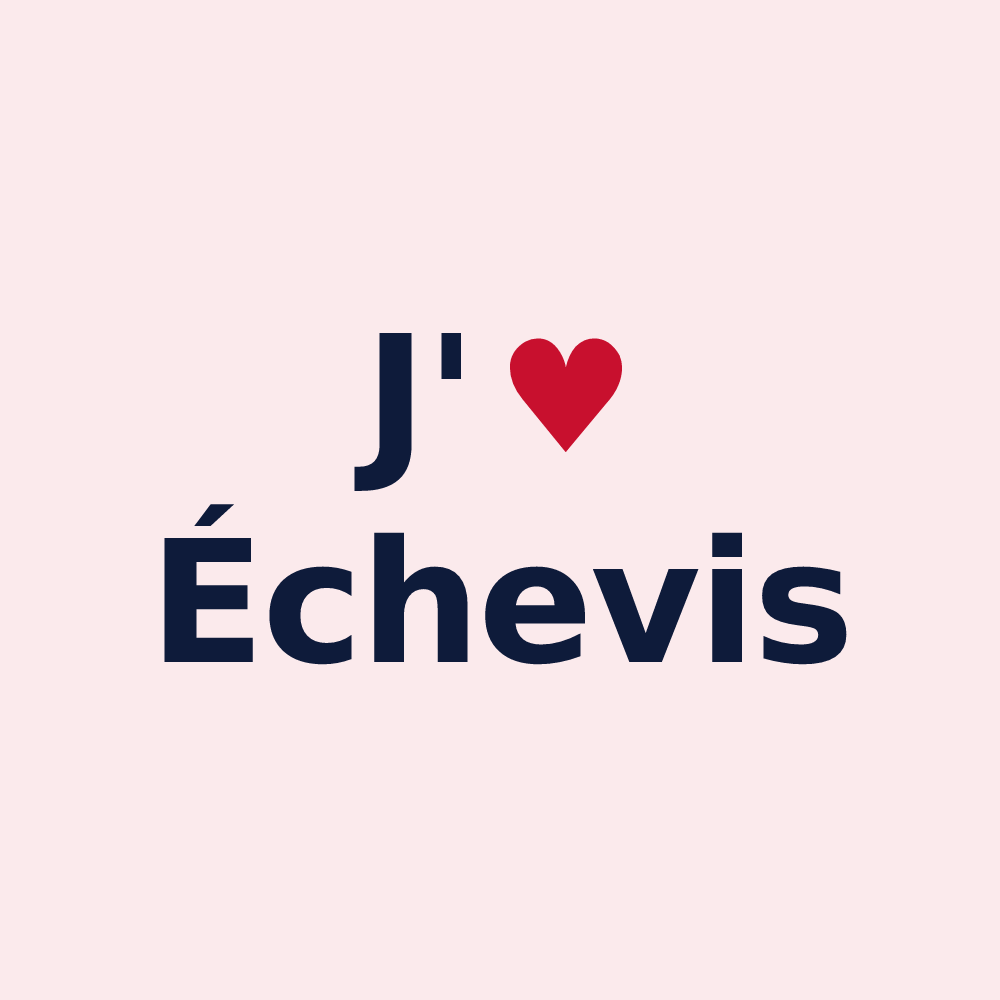 Magnet personnalisé Échevis — design J'aime Échevis