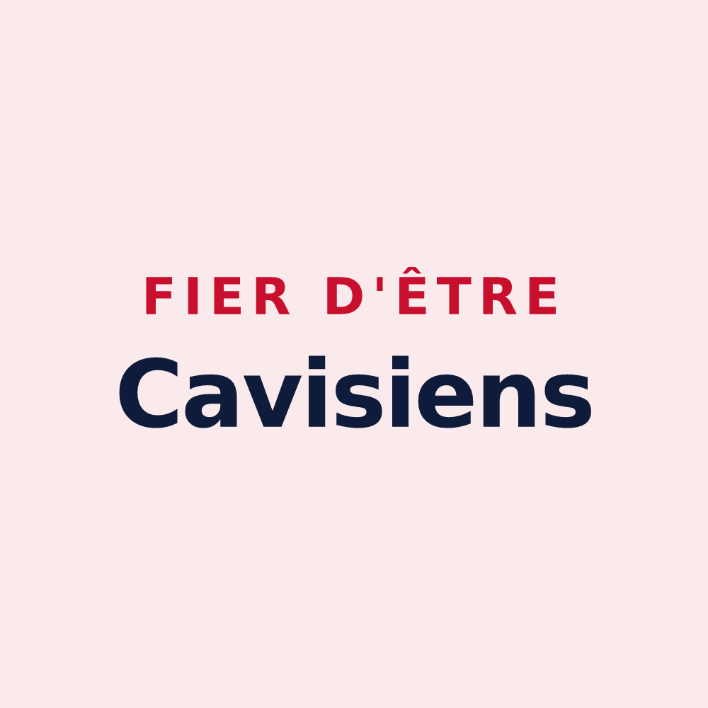 Magnet « Fier d'être Cavisiens » — design pour Échevis