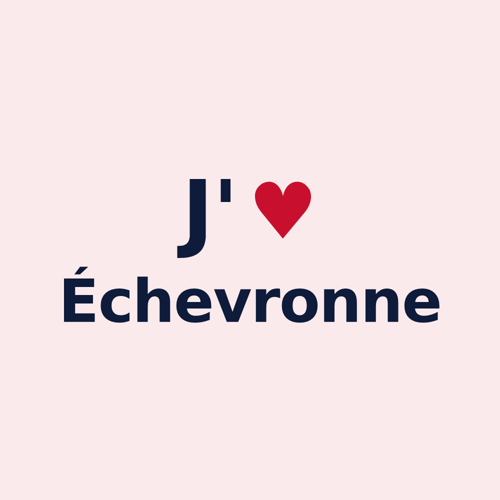 Magnet personnalisé Échevronne — design J'aime Échevronne