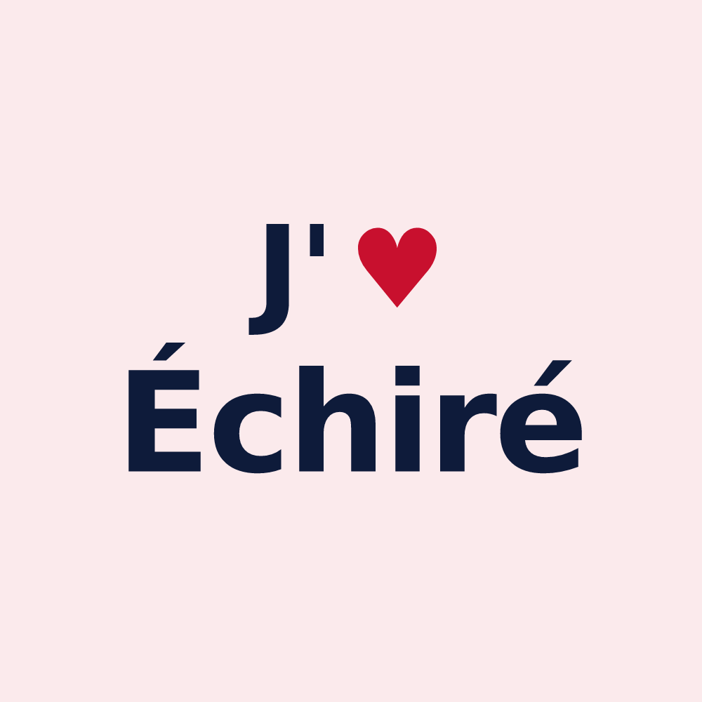 Magnet personnalisé Échiré — design « J'aime Échiré » imprimé sur le magnet