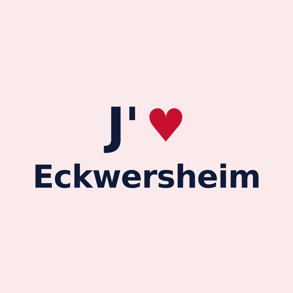 Magnet personnalisé Eckwersheim — design J'aime Eckwersheim