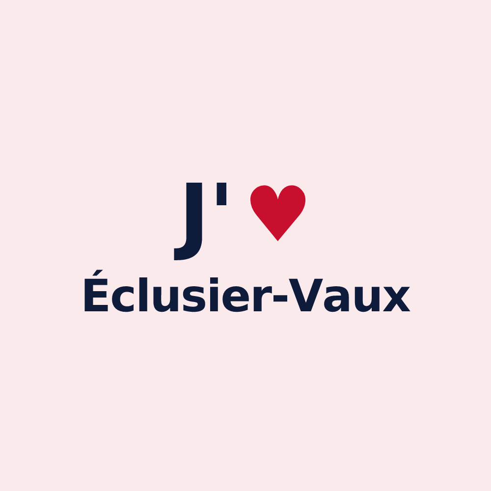 Magnet personnalisé Éclusier-Vaux — design J'aime Éclusier-Vaux