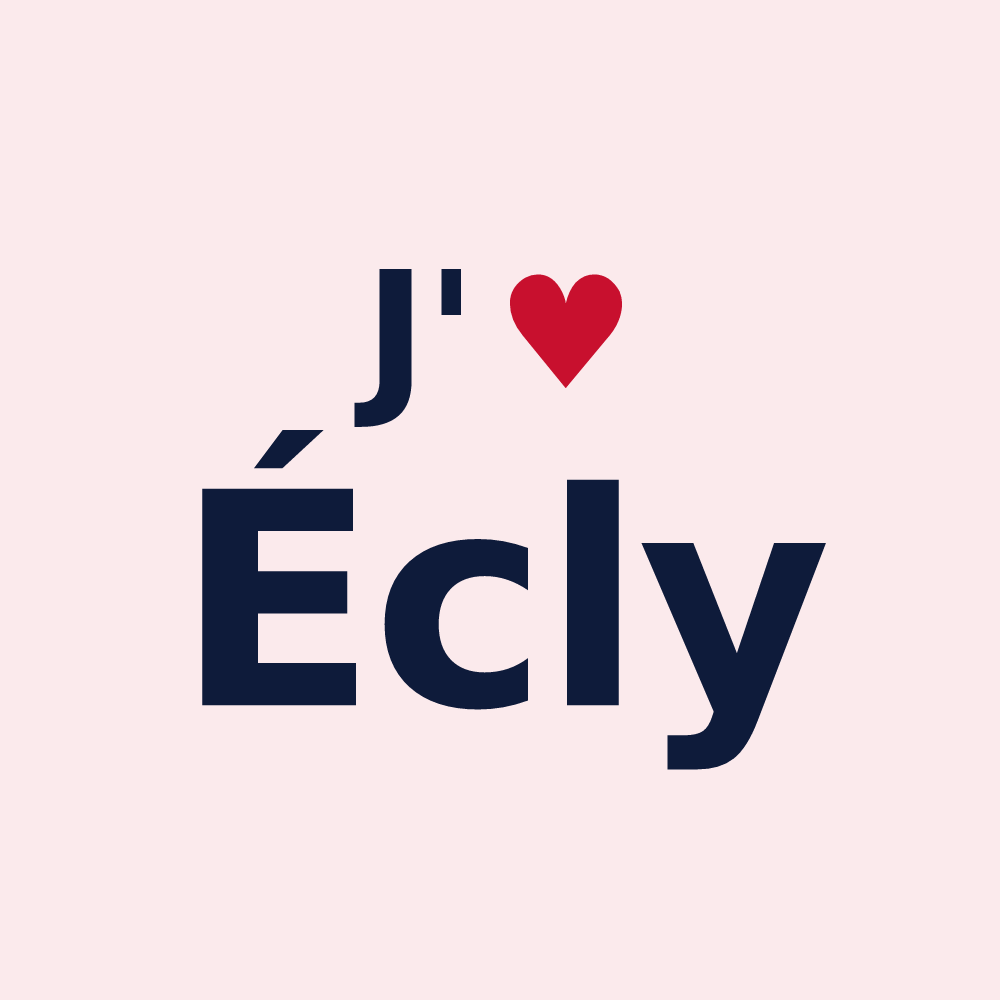 Magnet personnalisé Écly — design J'aime Écly