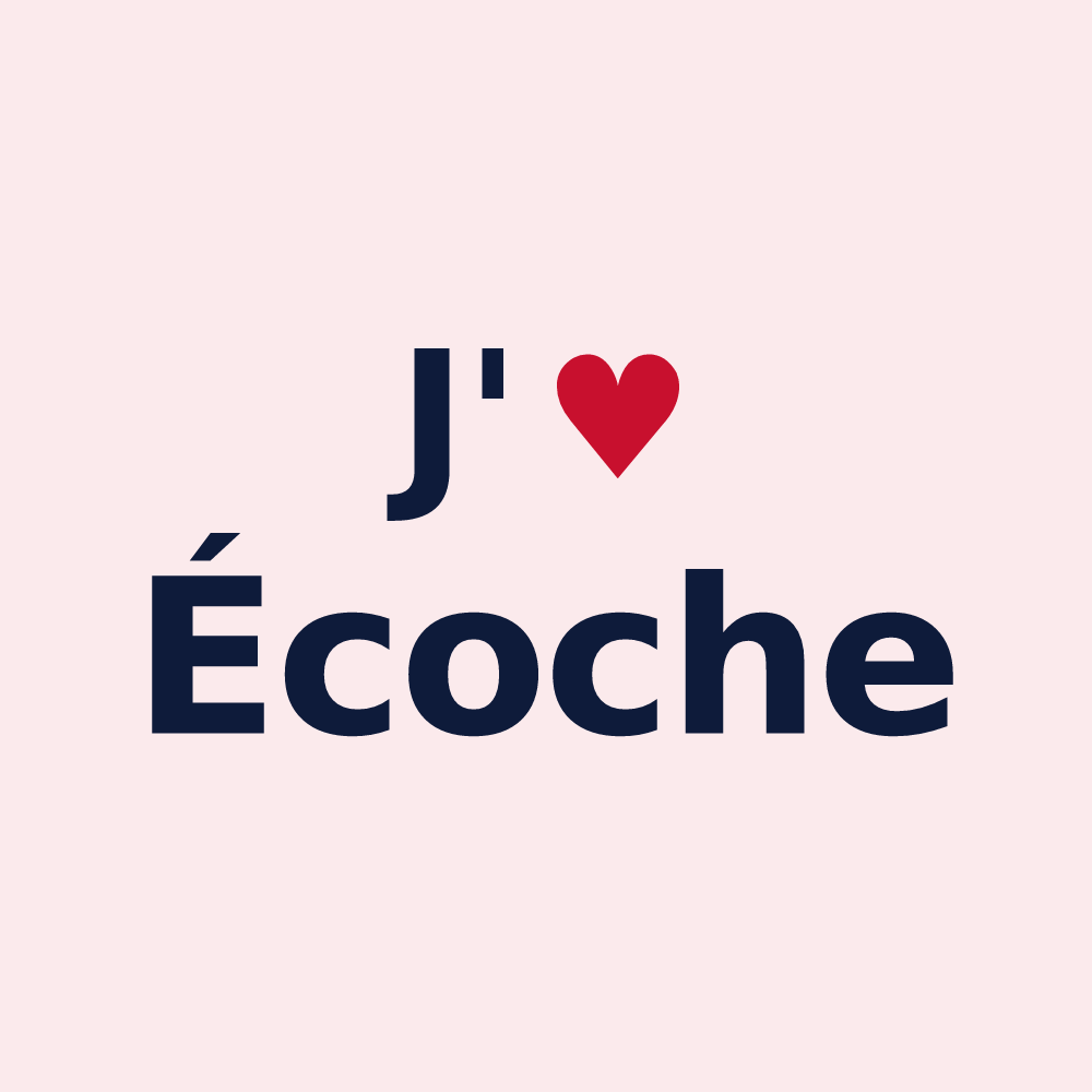 Magnet personnalisé Écoche — design J'aime Écoche