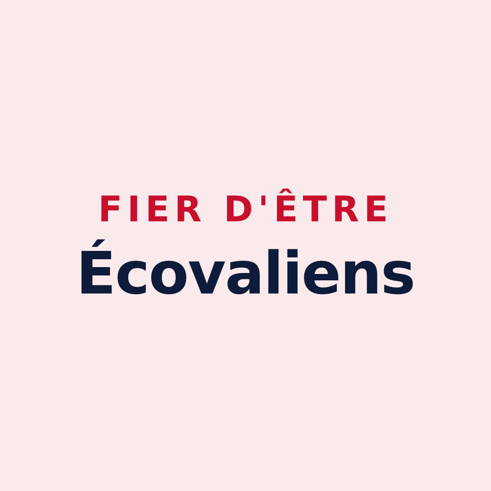 Magnet « Fier d'être Écovaliens » — design pour École-Valentin