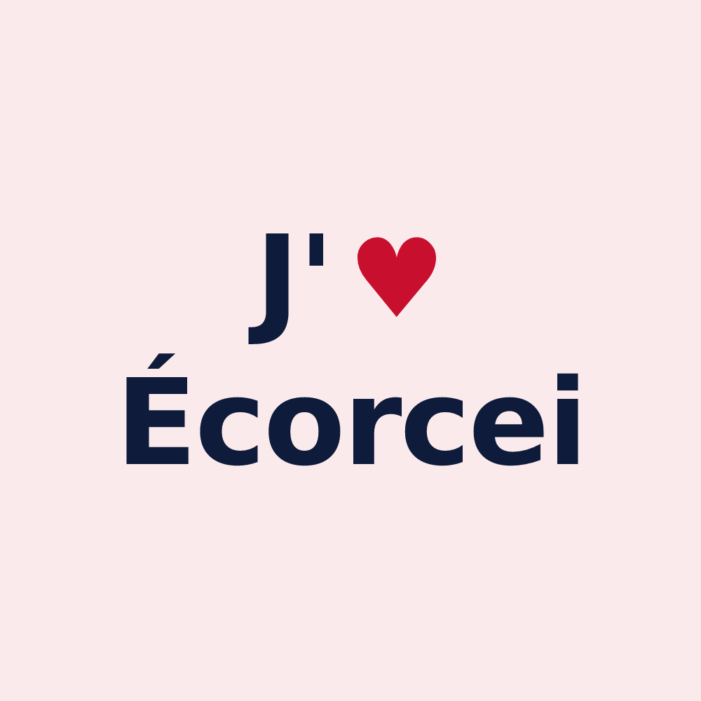 Magnet personnalisé Écorcei — design J'aime Écorcei