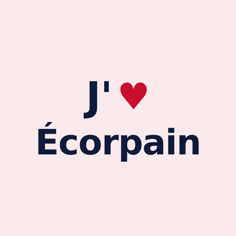 Magnet personnalisé Écorpain — design J'aime Écorpain