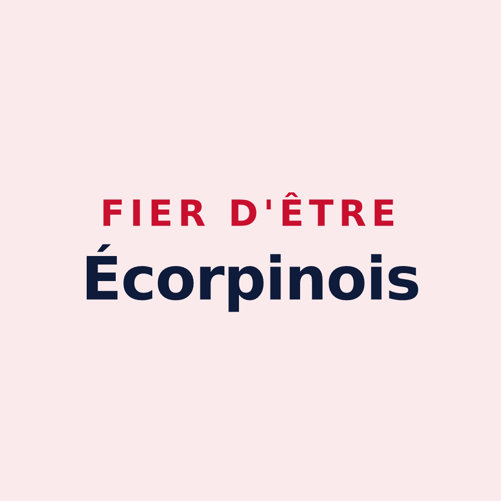Magnet « Fier d'être Écorpinois » — design pour Écorpain