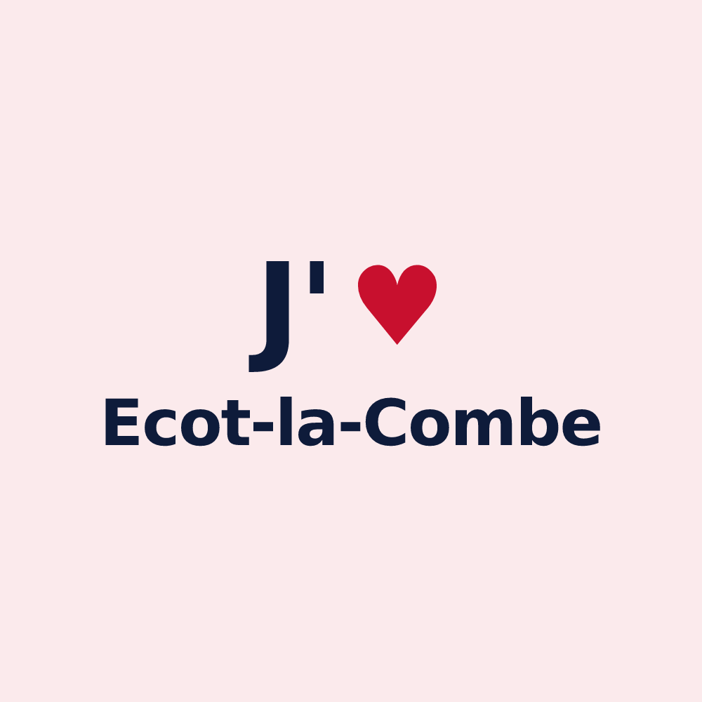 Magnet personnalisé Ecot-la-Combe — design J'aime Ecot-la-Combe