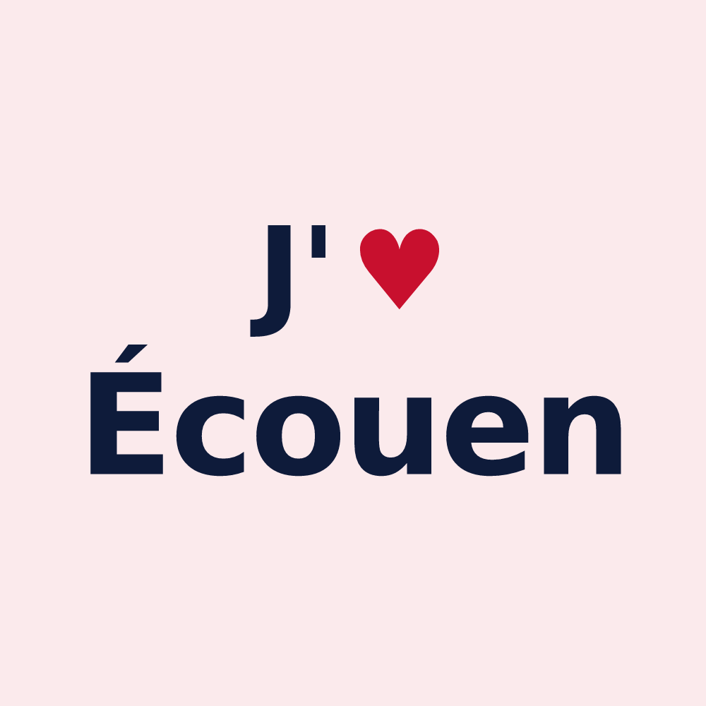 Magnet personnalisé Écouen — design J'aime Écouen