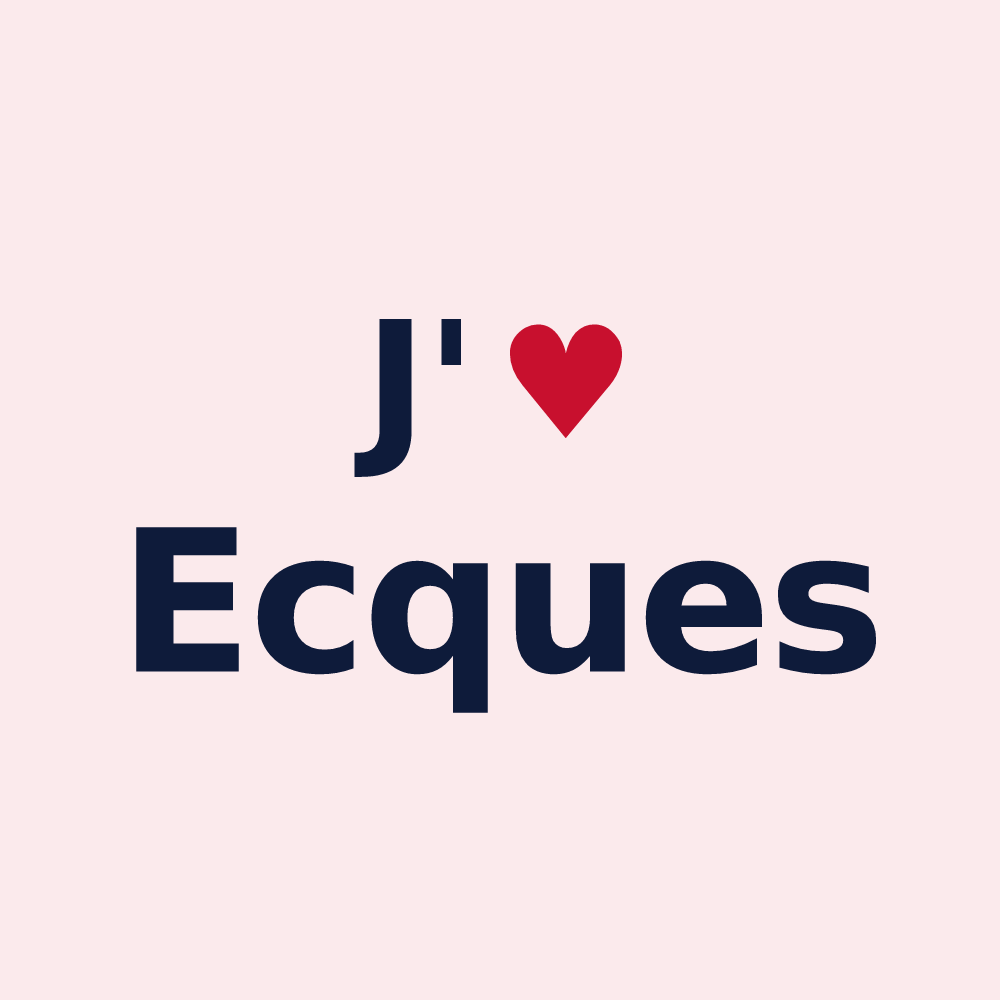 Magnet personnalisé Ecques — design J'aime Ecques
