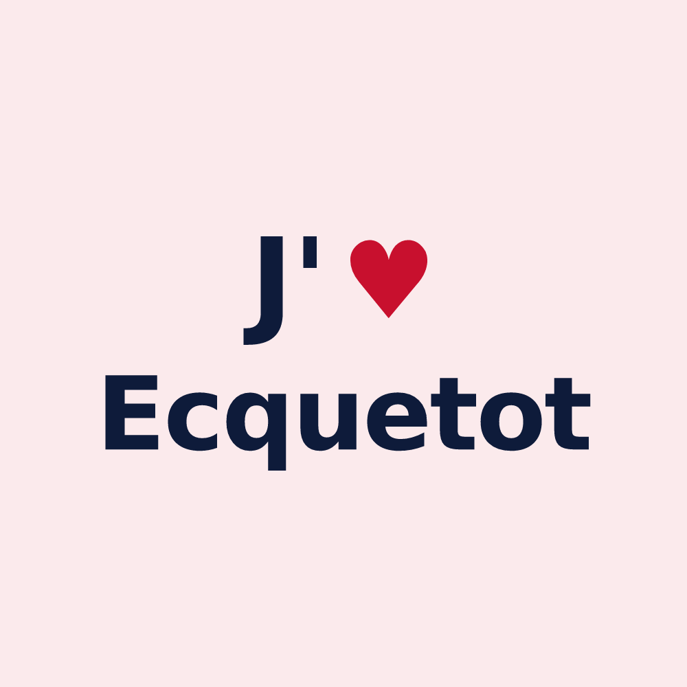 Magnet personnalisé Ecquetot — design J'aime Ecquetot
