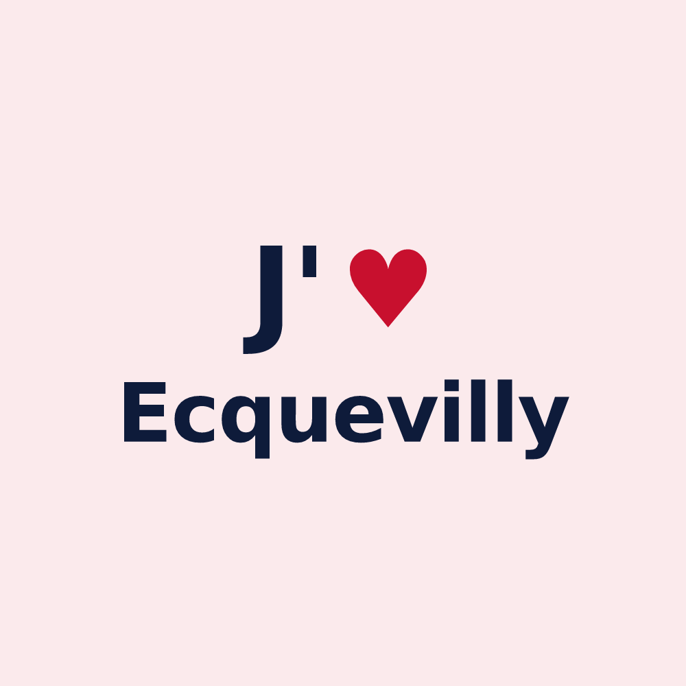 Magnet personnalisé Ecquevilly — design J'aime Ecquevilly