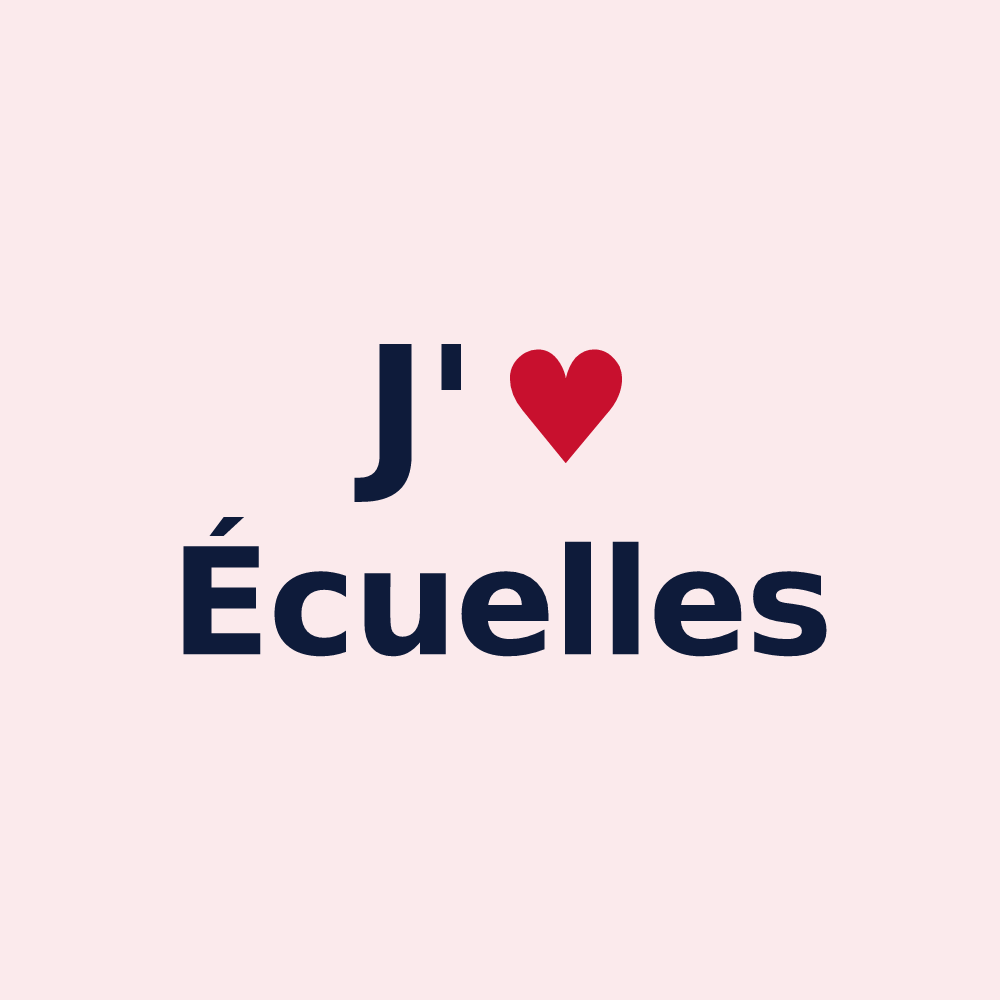 Magnet personnalisé Écuelles — design J'aime Écuelles