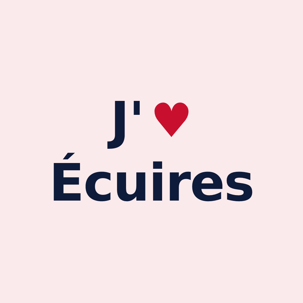Magnet personnalisé Écuires — design J'aime Écuires