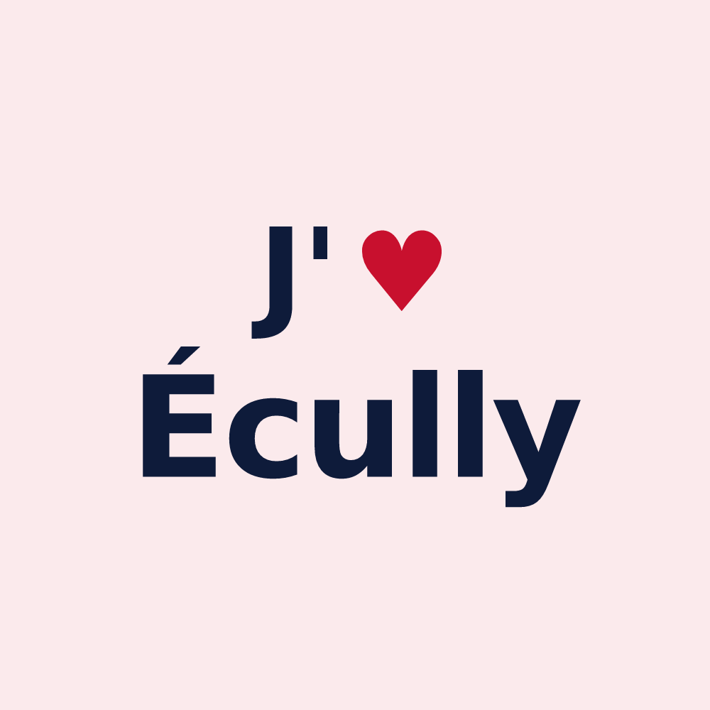 Magnet personnalisé Écully — design J'aime Écully