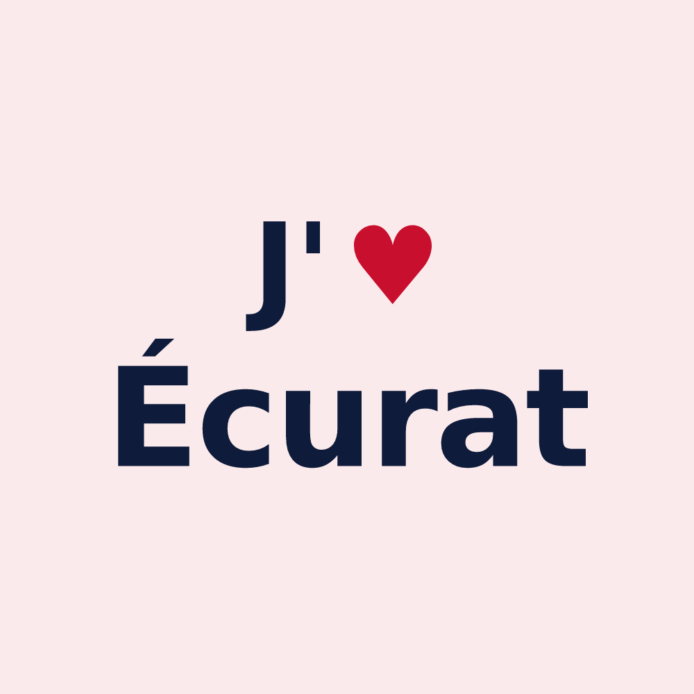 Magnet personnalisé Écurat — design J'aime Écurat
