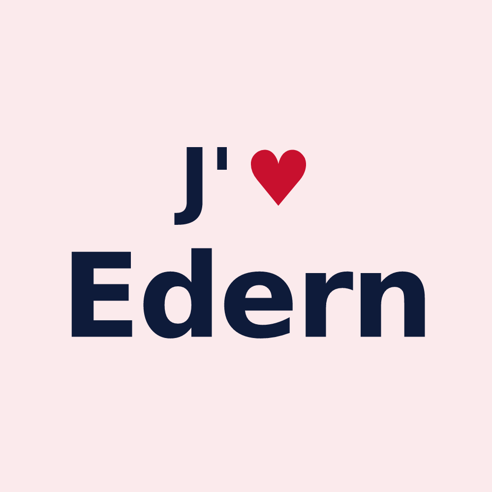Magnet personnalisé Edern — design J'aime Edern