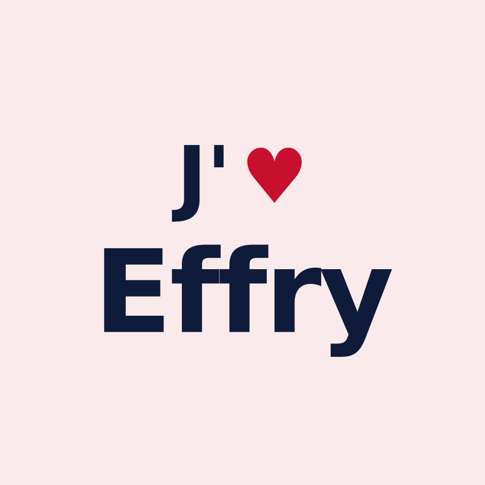 Magnet personnalisé Effry — design J'aime Effry