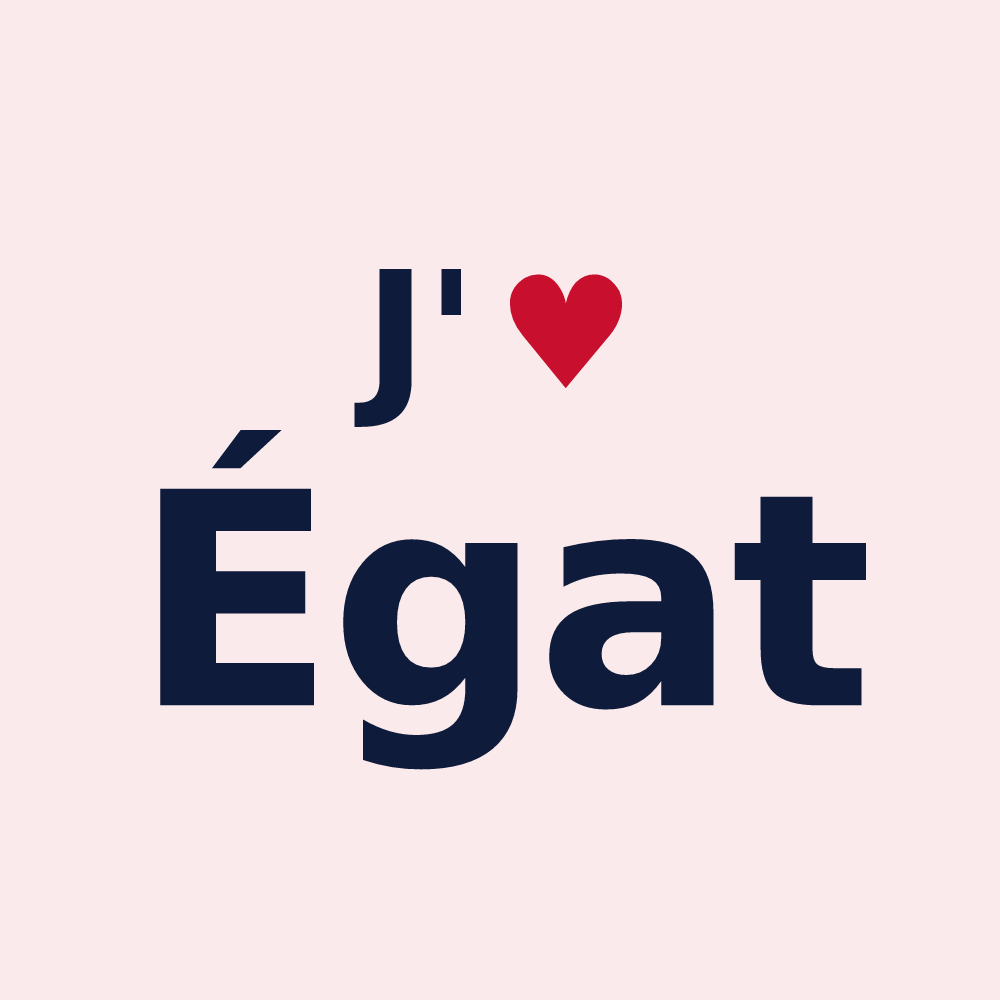 Magnet personnalisé Égat — design J'aime Égat