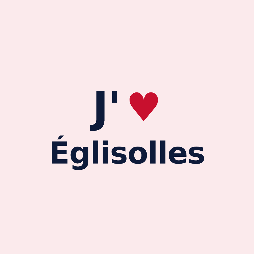 Magnet personnalisé Églisolles — design J'aime Églisolles