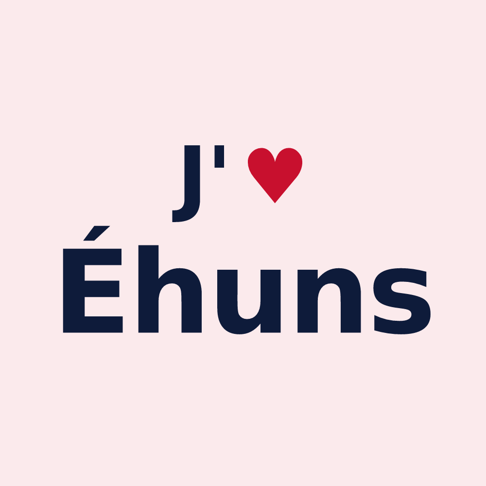 Magnet personnalisé Éhuns — design J'aime Éhuns