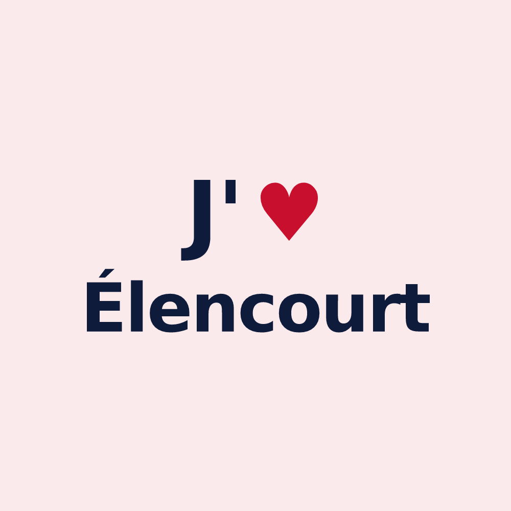 Magnet personnalisé Élencourt — design J'aime Élencourt