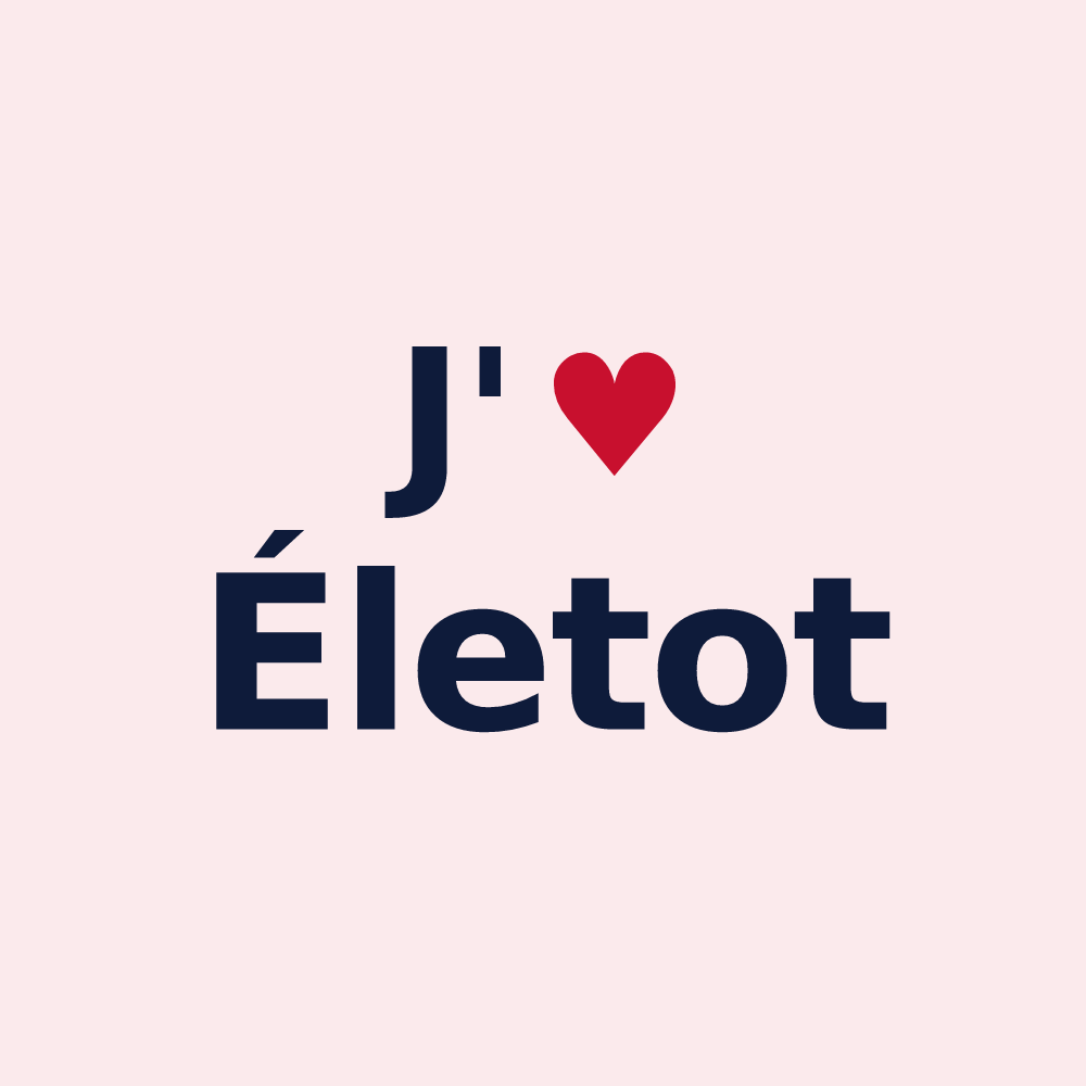 Magnet personnalisé Életot — design J'aime Életot
