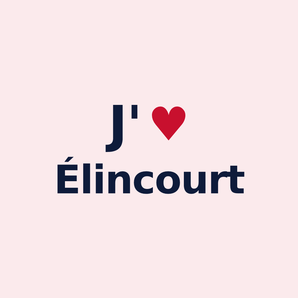 Magnet personnalisé Élincourt — design J'aime Élincourt