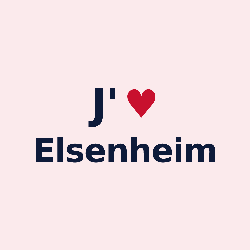 Magnet personnalisé Elsenheim — design « J'aime Elsenheim » imprimé sur le magnet