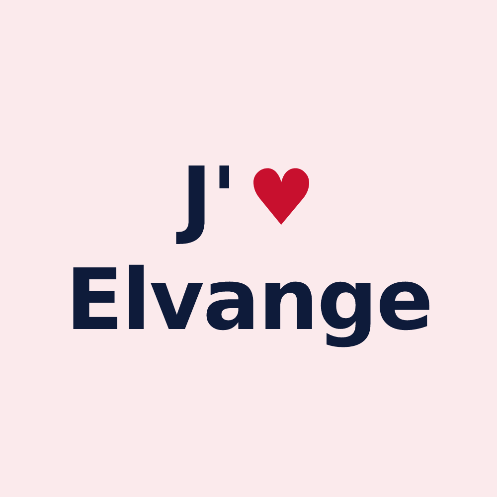 Magnet personnalisé Elvange — design J'aime Elvange