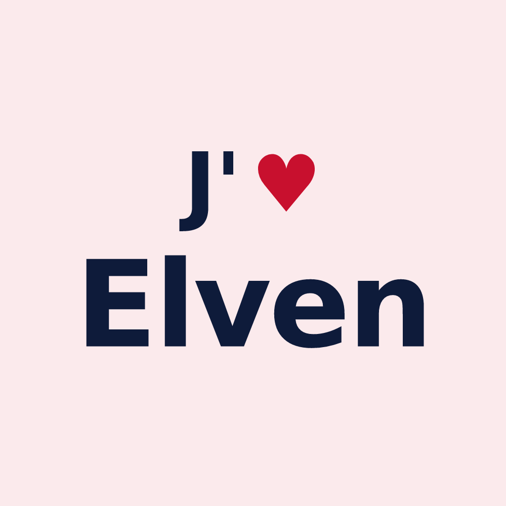 Magnet personnalisé Elven — design J'aime Elven