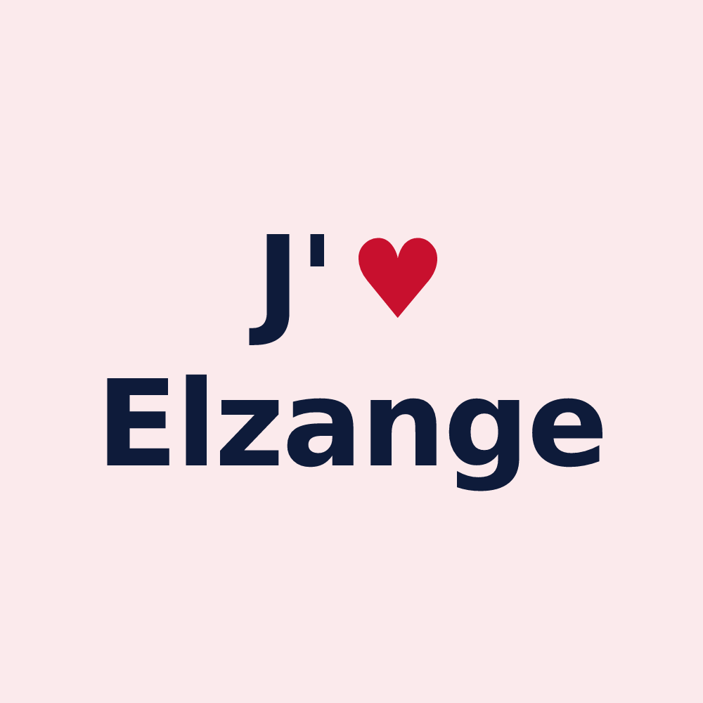 Magnet personnalisé Elzange — design J'aime Elzange