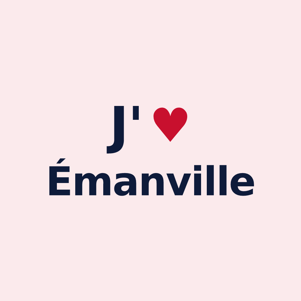 Magnet personnalisé Émanville — design J'aime Émanville