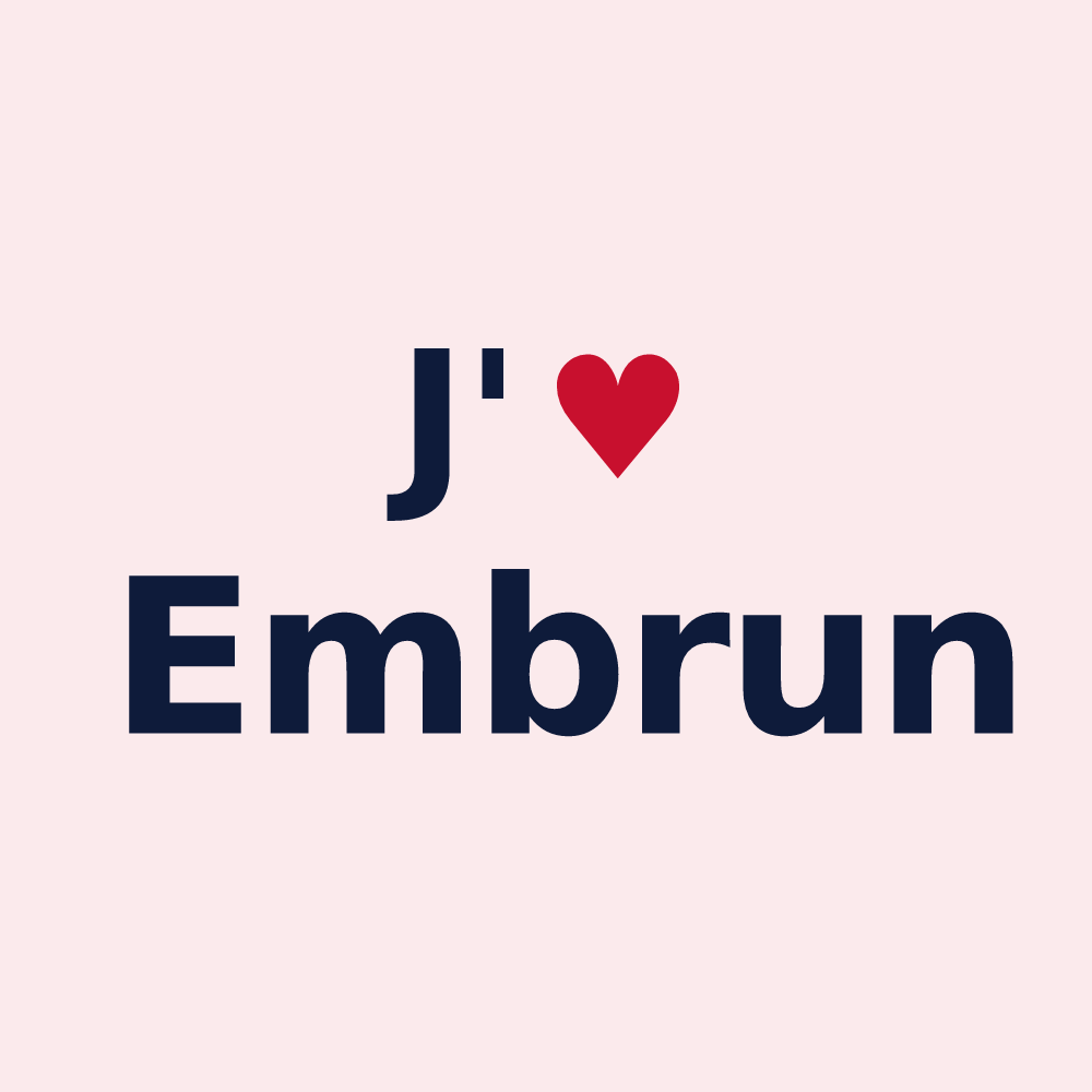 Magnet personnalisé Embrun — design J'aime Embrun
