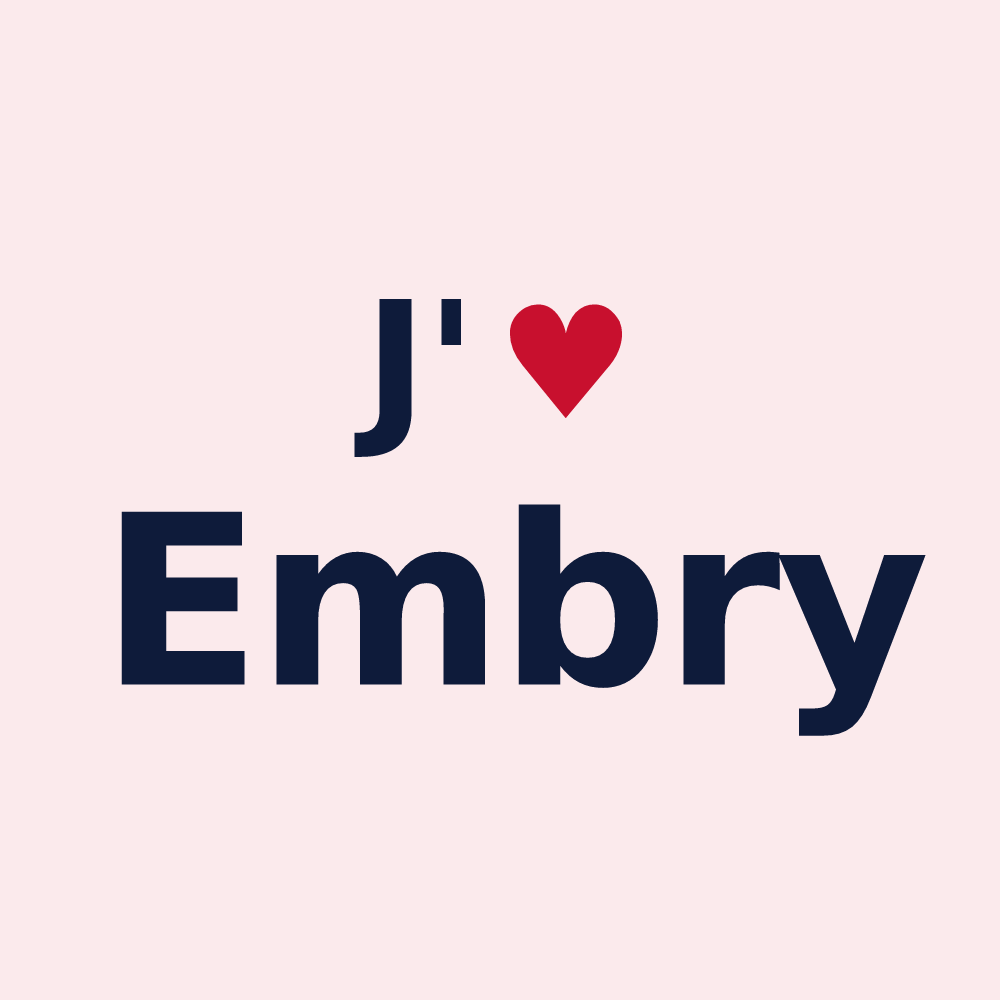 Magnet personnalisé Embry — design J'aime Embry