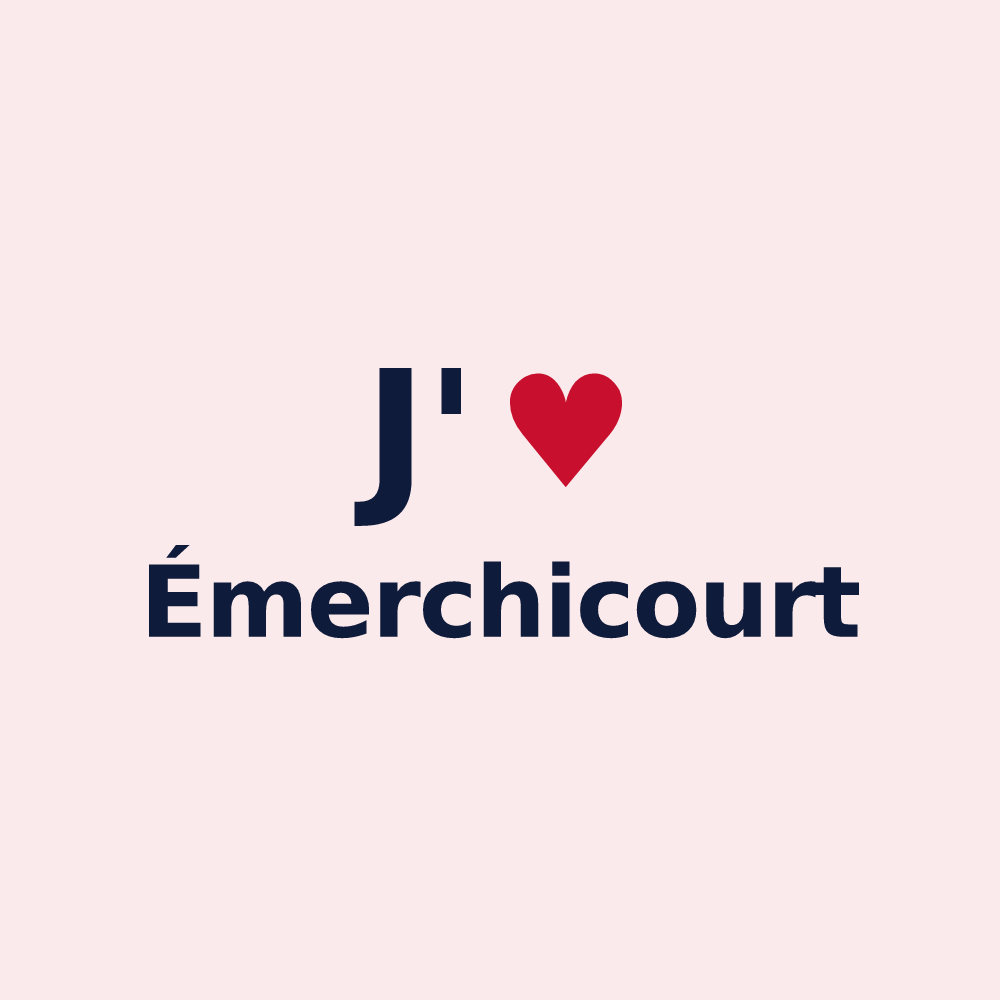 Magnet personnalisé Émerchicourt — design J'aime Émerchicourt