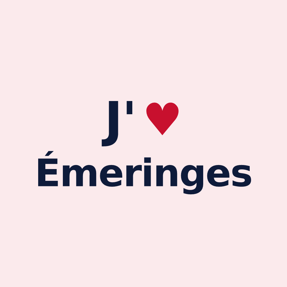 Magnet personnalisé Émeringes — design J'aime Émeringes