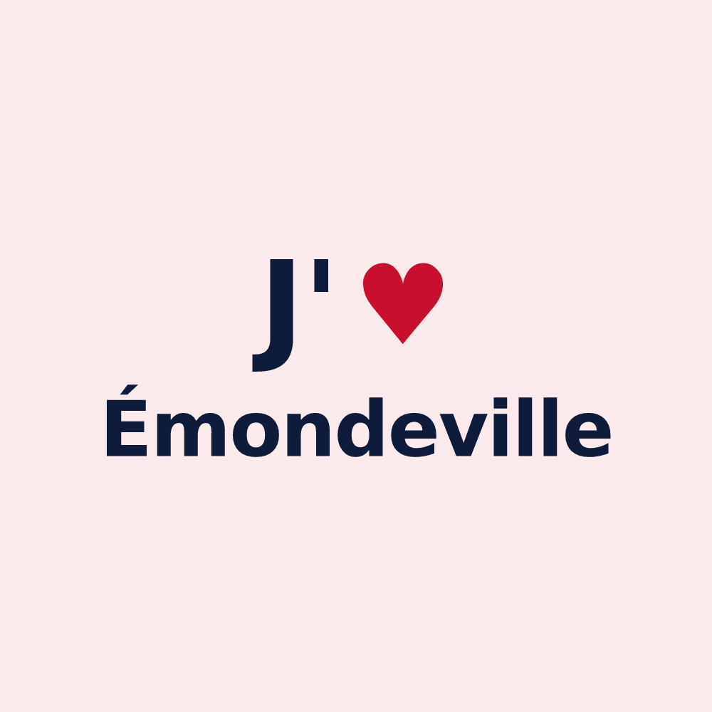 Magnet personnalisé Émondeville — design J'aime Émondeville
