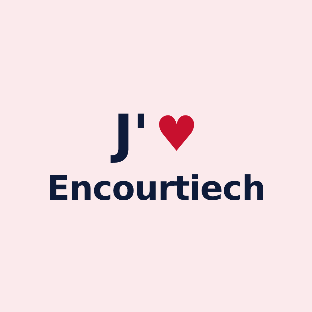 Magnet personnalisé Encourtiech — design J'aime Encourtiech