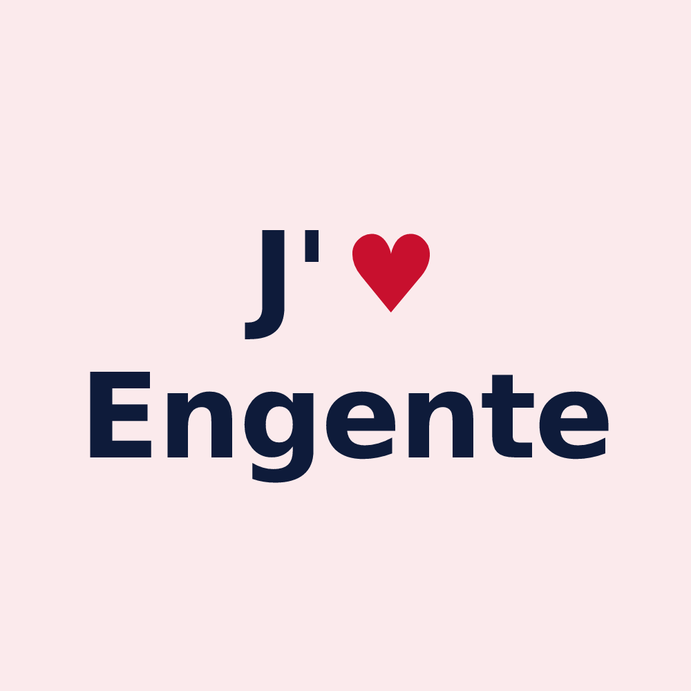 Magnet personnalisé Engente — design J'aime Engente