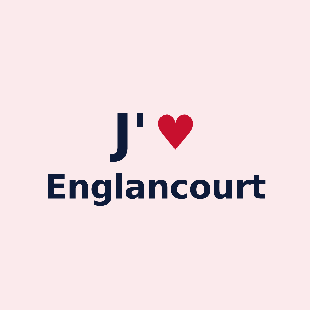 Magnet personnalisé Englancourt — design J'aime Englancourt