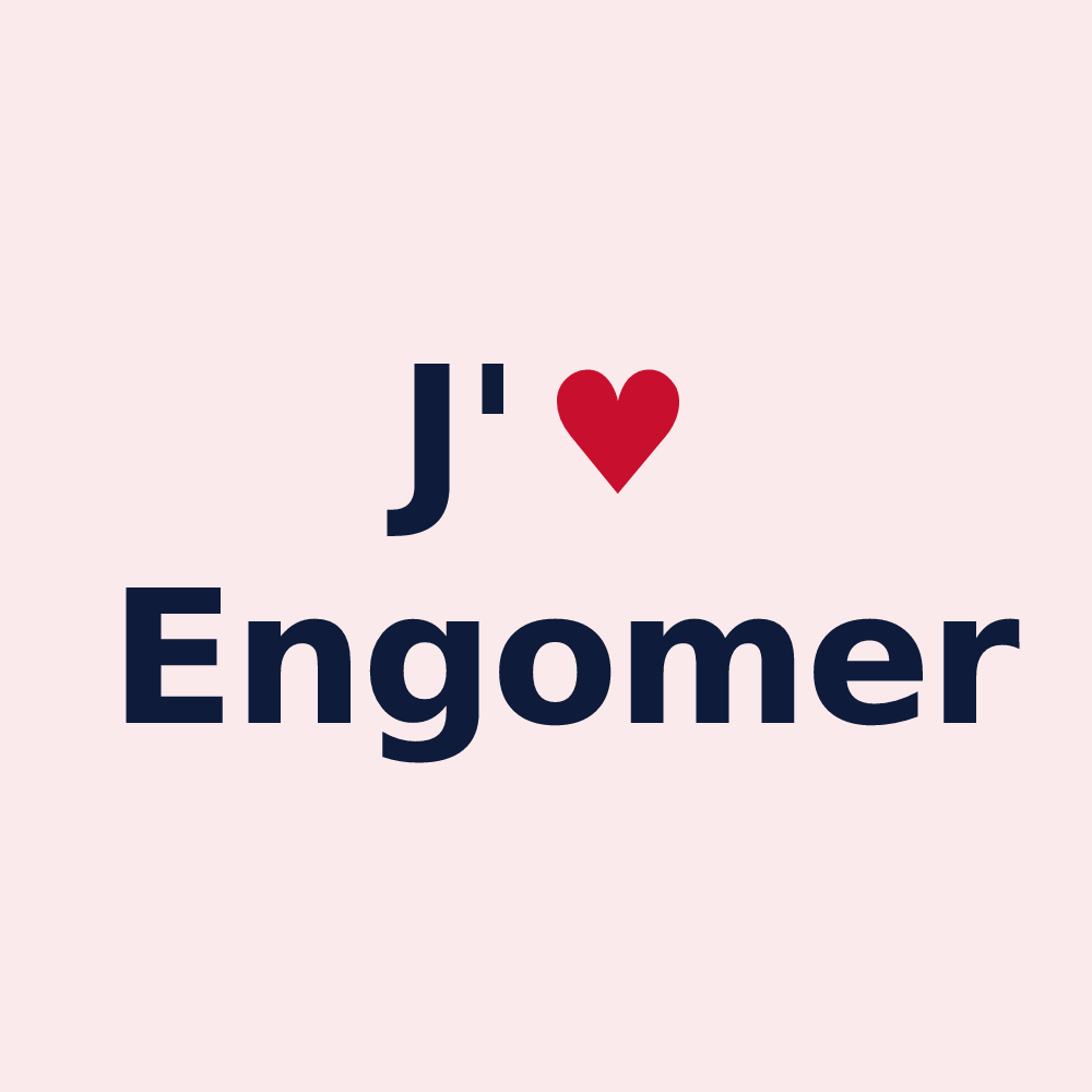 Magnet personnalisé Engomer — design J'aime Engomer