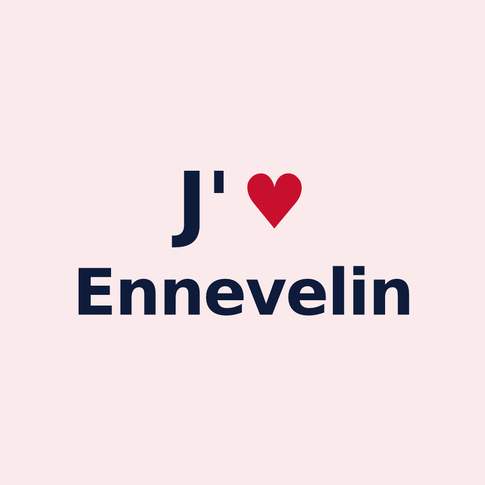 Magnet personnalisé Ennevelin — design J'aime Ennevelin